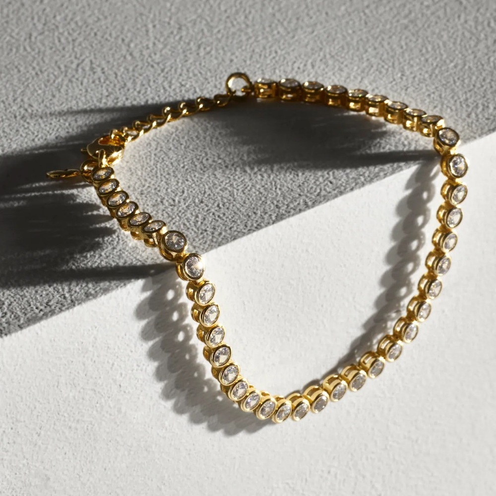 Madewell The Tennis Collection Bezel Set Crystal Bracelet - Picture 2 of 7